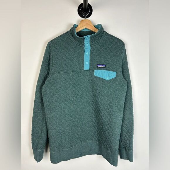 🏔️ Patagonia Organic Cotton Quilted Pullover Sweatshirt - Picture 2 of 5